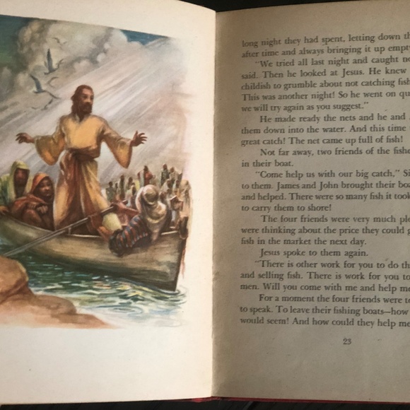 Rare VTG '47 Jesus & His Friends~Mary A. Jones HC Book Illustrated Rand McNally - Picture 6 of 16